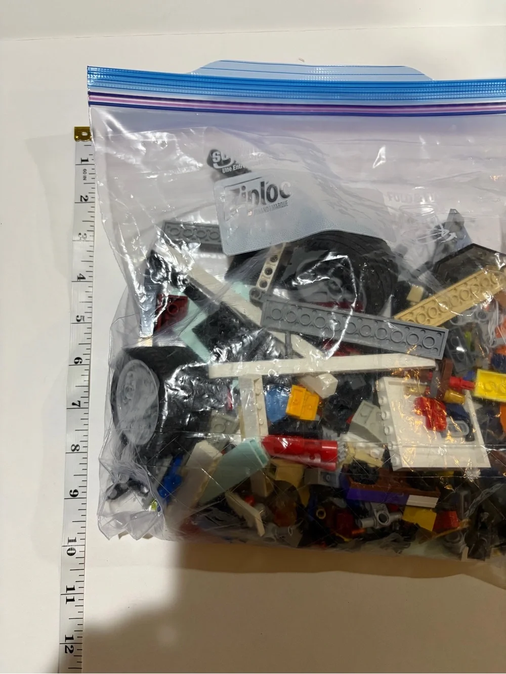 LEGO Mixed Bulk Lot 13.8 oz Bricks Plates Wheels Technic Parts Assorted